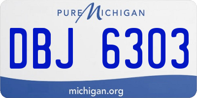 MI license plate DBJ6303