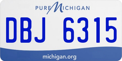 MI license plate DBJ6315