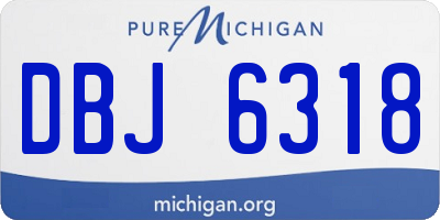 MI license plate DBJ6318