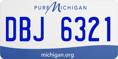 MI license plate DBJ6321