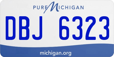 MI license plate DBJ6323