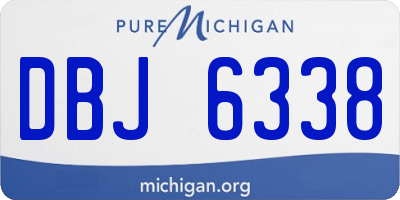MI license plate DBJ6338