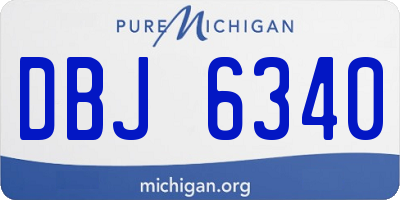 MI license plate DBJ6340