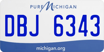 MI license plate DBJ6343