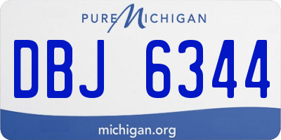 MI license plate DBJ6344
