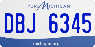 MI license plate DBJ6345