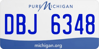 MI license plate DBJ6348