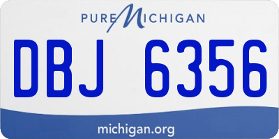 MI license plate DBJ6356