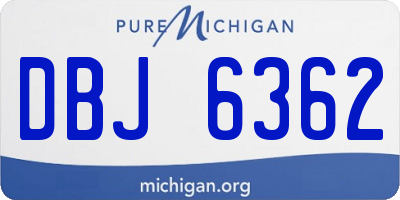 MI license plate DBJ6362