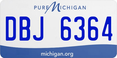 MI license plate DBJ6364