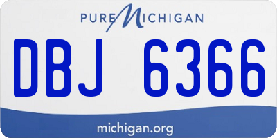 MI license plate DBJ6366
