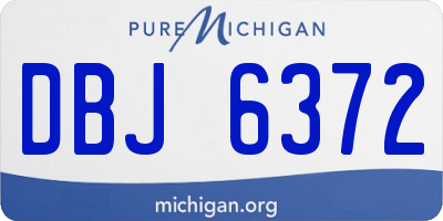 MI license plate DBJ6372