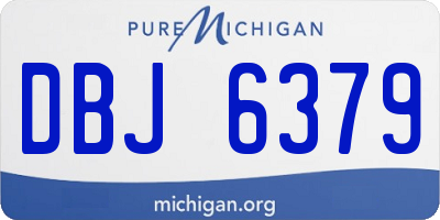 MI license plate DBJ6379