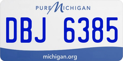 MI license plate DBJ6385