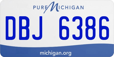 MI license plate DBJ6386