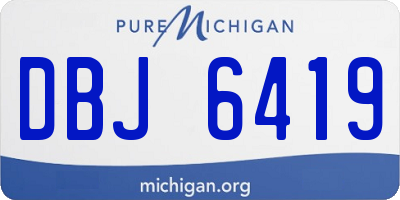MI license plate DBJ6419