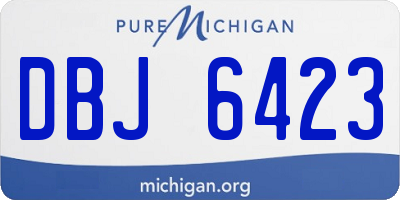 MI license plate DBJ6423