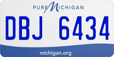 MI license plate DBJ6434