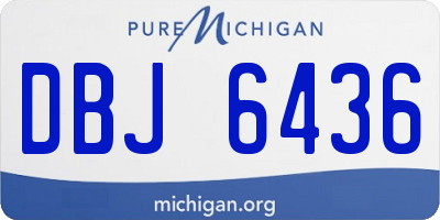 MI license plate DBJ6436
