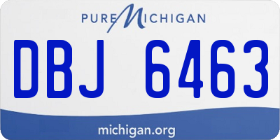 MI license plate DBJ6463