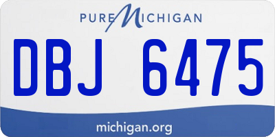 MI license plate DBJ6475