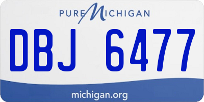 MI license plate DBJ6477