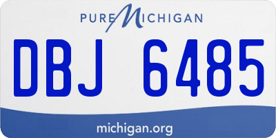 MI license plate DBJ6485