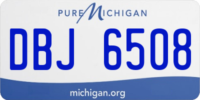 MI license plate DBJ6508