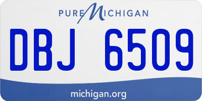 MI license plate DBJ6509