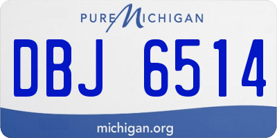 MI license plate DBJ6514