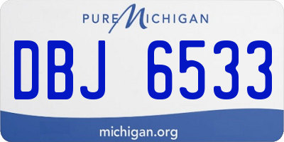 MI license plate DBJ6533