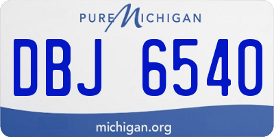 MI license plate DBJ6540