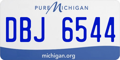 MI license plate DBJ6544