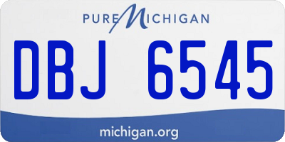 MI license plate DBJ6545