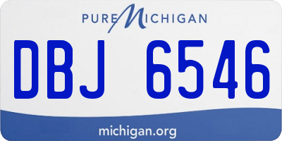 MI license plate DBJ6546
