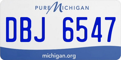MI license plate DBJ6547