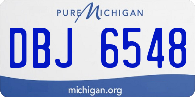 MI license plate DBJ6548