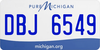 MI license plate DBJ6549