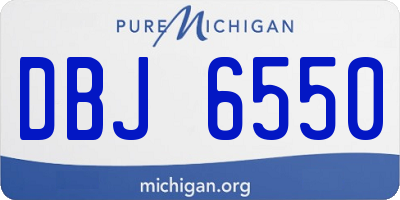MI license plate DBJ6550