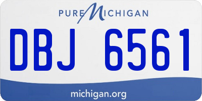 MI license plate DBJ6561