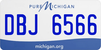 MI license plate DBJ6566