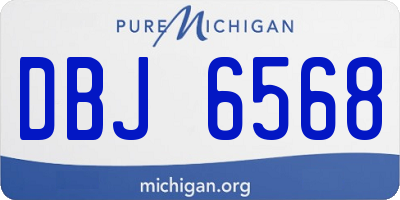 MI license plate DBJ6568