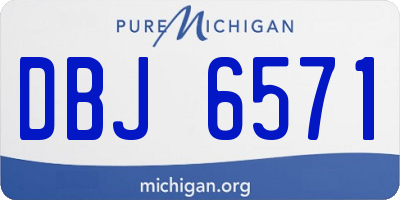 MI license plate DBJ6571