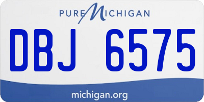 MI license plate DBJ6575