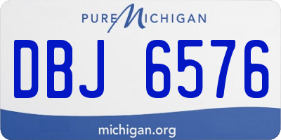 MI license plate DBJ6576