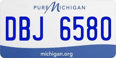 MI license plate DBJ6580