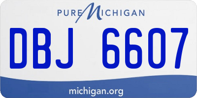 MI license plate DBJ6607