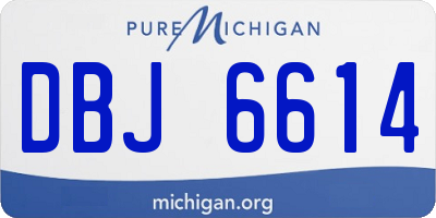 MI license plate DBJ6614