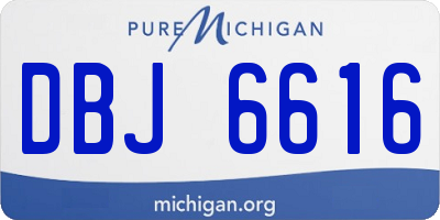 MI license plate DBJ6616