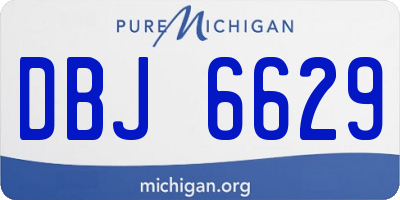 MI license plate DBJ6629
